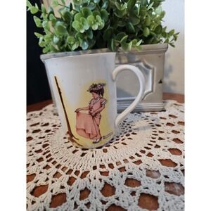 Norman Rockwell Mug Girl Pink Dress Floral Crown Artist Collectible Coffee Cup‎